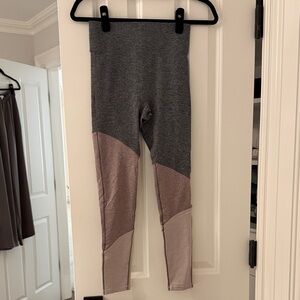 We Over Me Gray and Pink Leggings